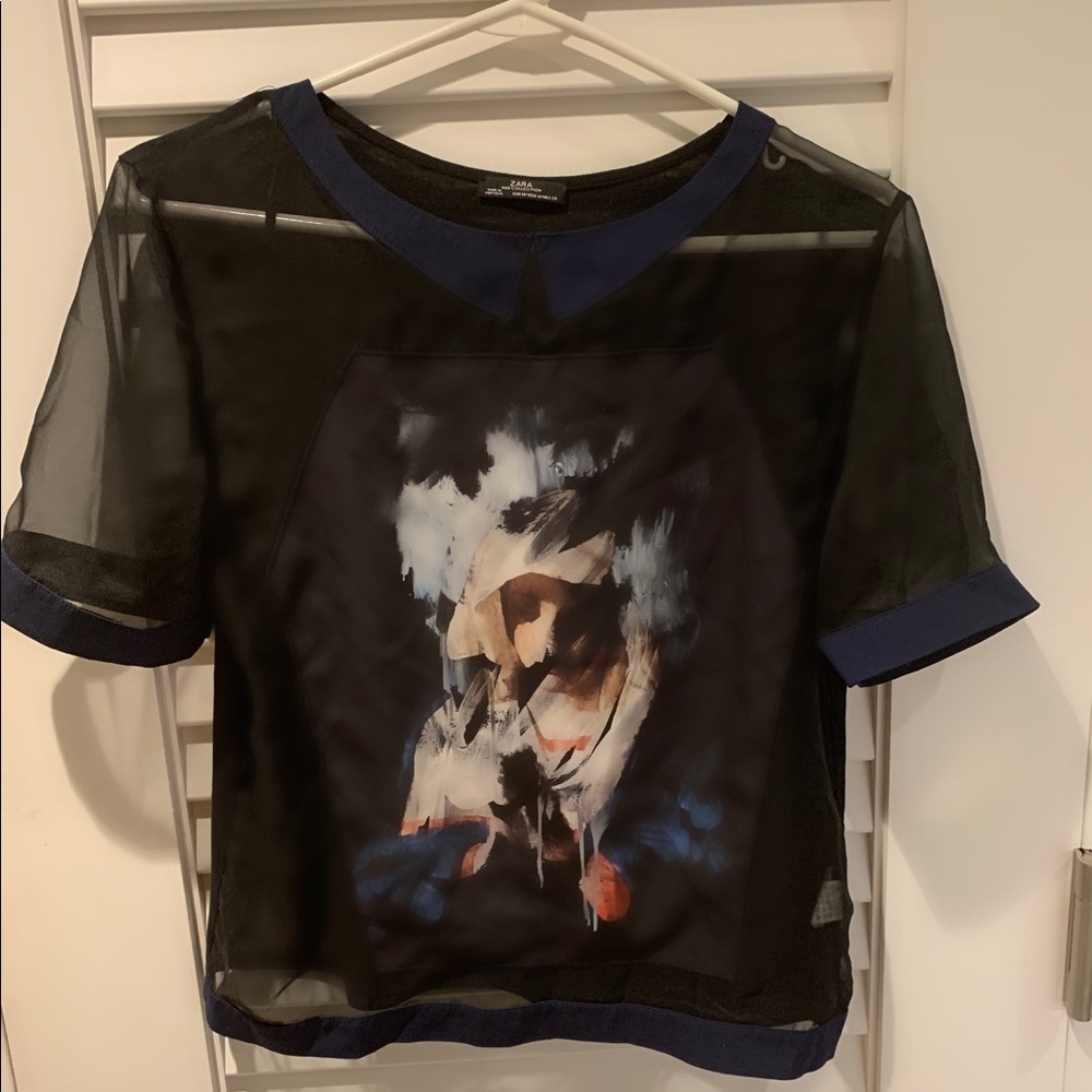 Zara sheer top